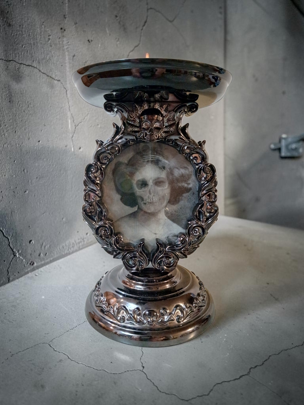 Bath & Body Works Silver Ornate Portrait Candle Holder